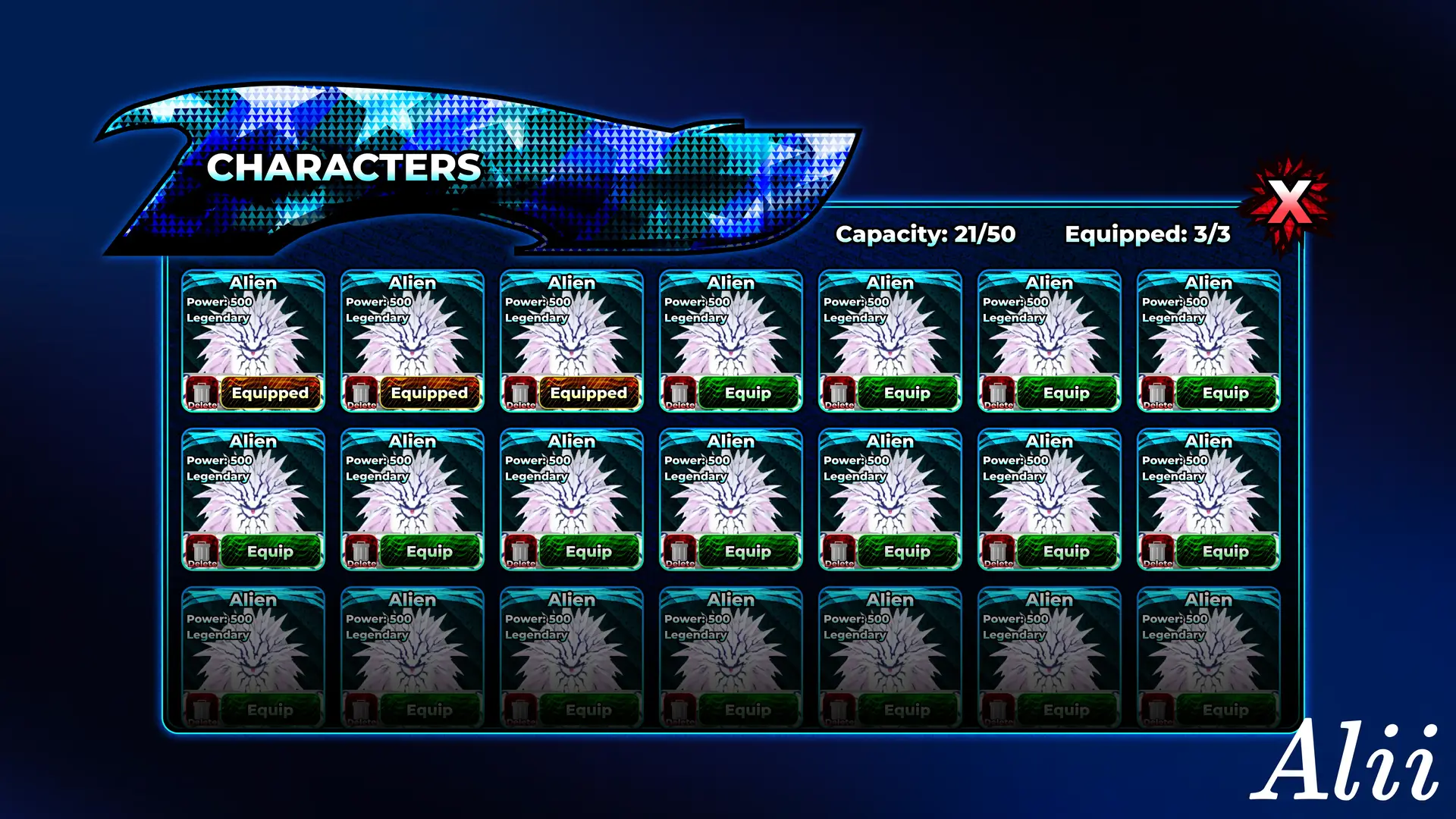 Characters UI Practice