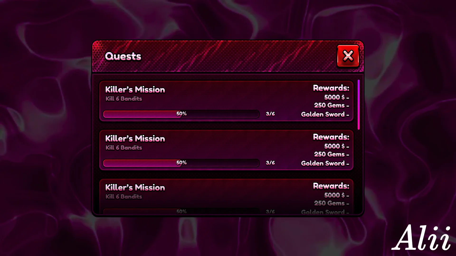 Purple Quests UI Practice