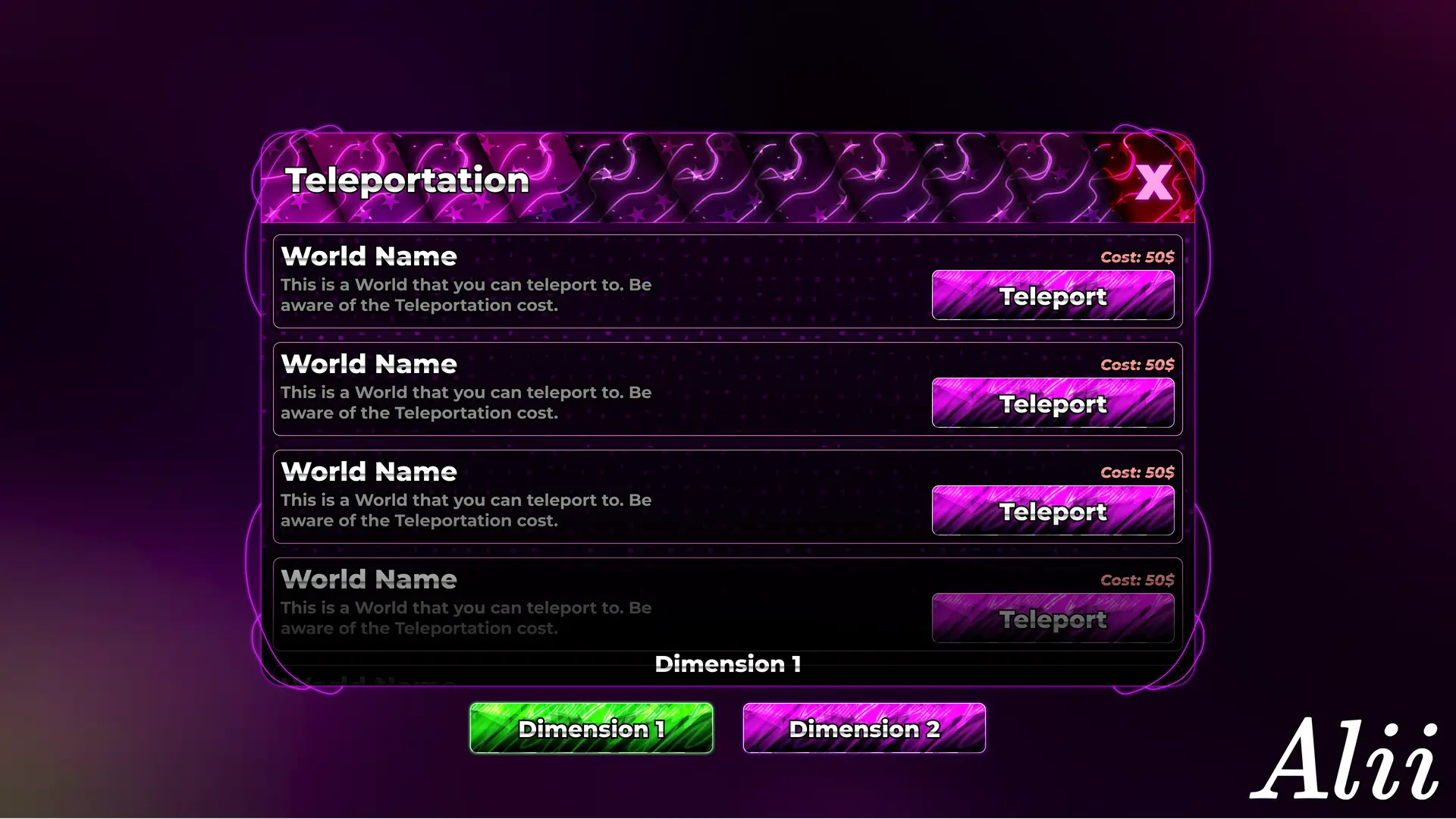 Teleport UI Practice